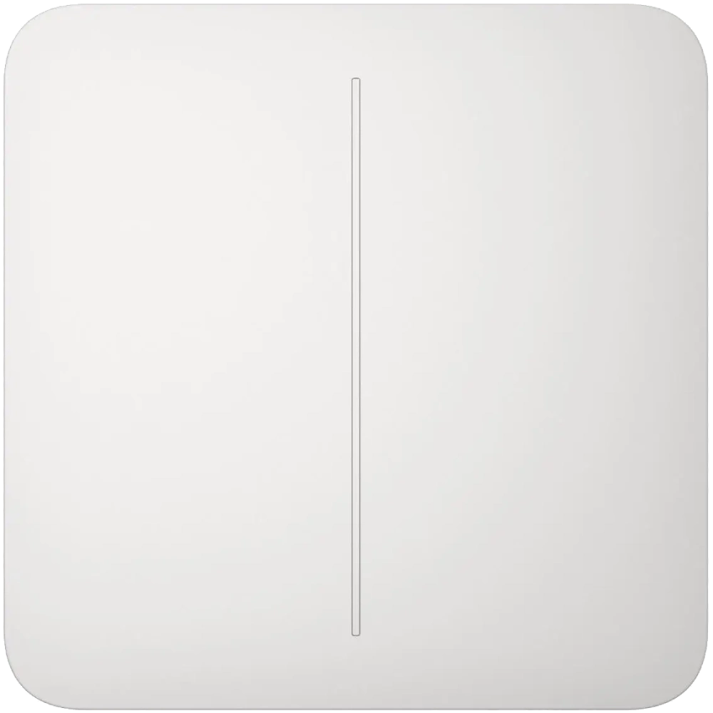 Кнопка двохклавішного вимикача ajax solobutton (2-gang) [55] Кнопка біла Аякс